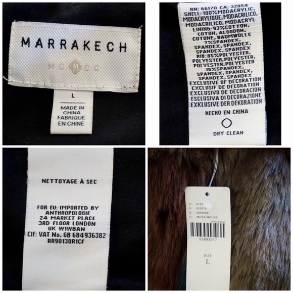 Anthropologie Camo Faux Fur Bomber Jacket New L - Picture 12 of 13